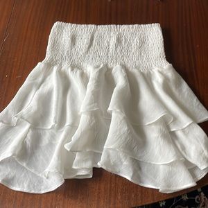 Off white layered skirt